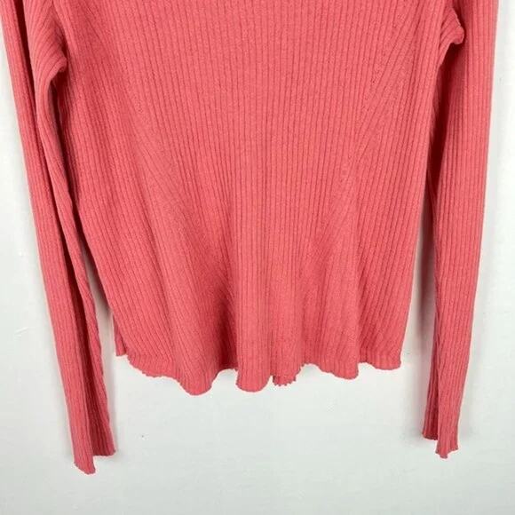 BP. Soft Pointelle Ribbed Pullover Sweater Sz XS/Extra Small in Coral Rose NWT - Picture 5 of 7